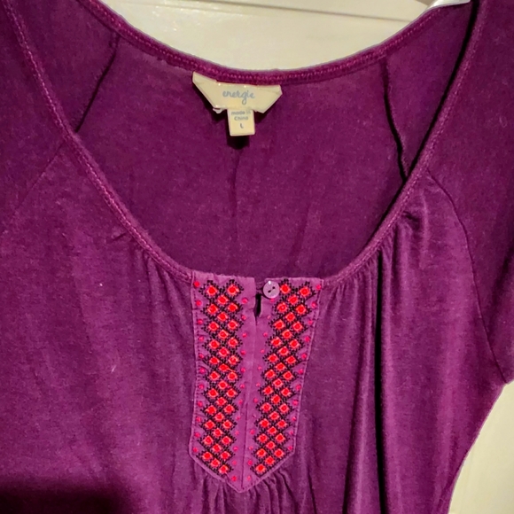 Purple short sleeve top - Picture 2 of 2